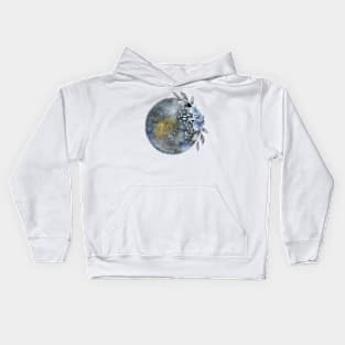 Celestial Full Moon-Full Moon Kids Hoodie